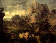 Nicolas Poussin Landscape with Hercules and Cacus USA oil painting artist